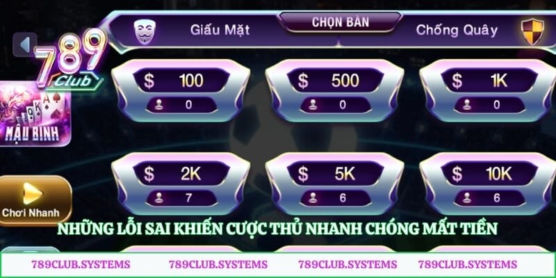 Những lỗi sai khiến cược thủ nhanh chóng mất tiền